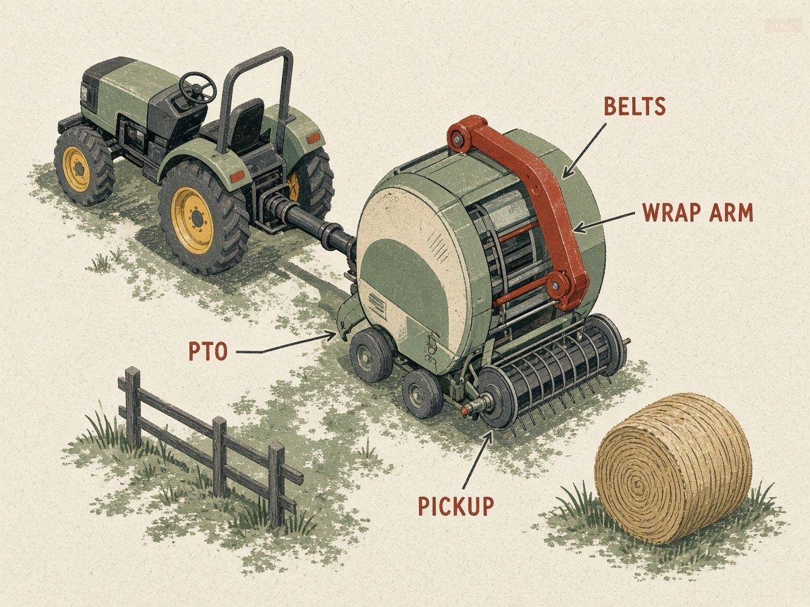 Used mini / 4×5 round balers