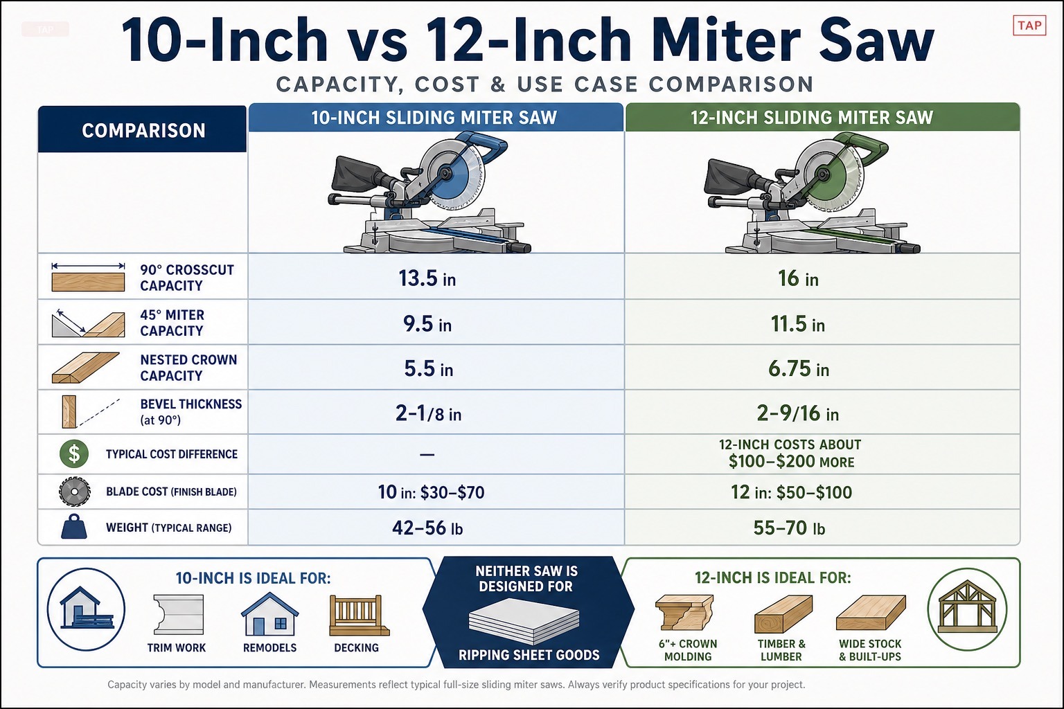 10-Inch vs 12-Inch Miter Saw: Which Size Do You Actually Need? — visual reference