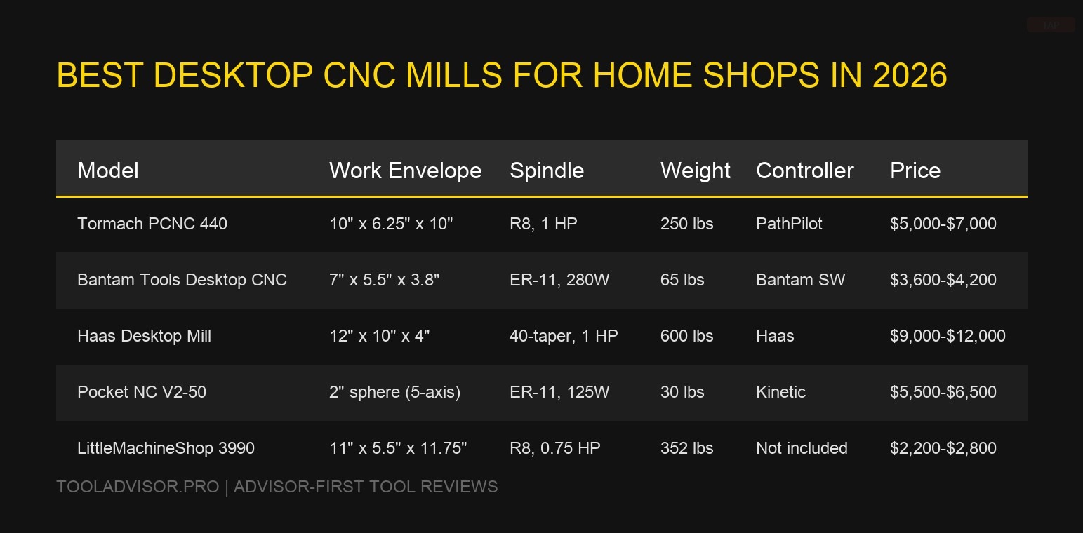 Best Desktop CNC Mills for Home Shops in 2026 — visual reference