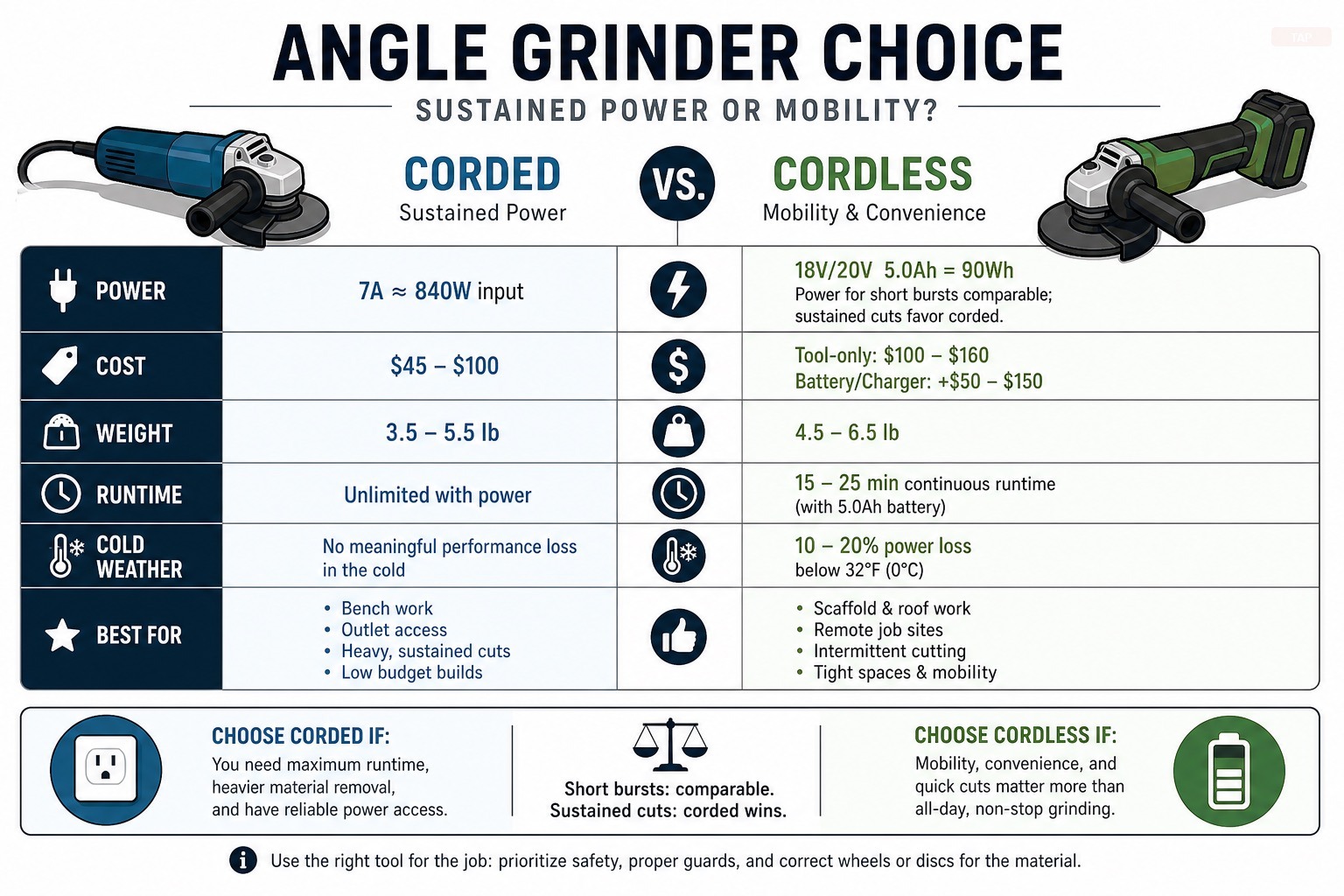 Corded vs Cordless Angle Grinders: Which Should You Buy in 2026? — visual reference