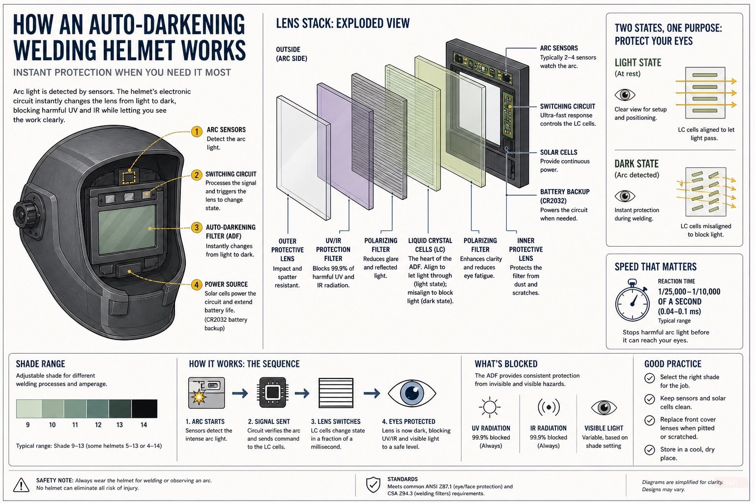 How Do Auto-Darkening Welding Helmets Work? — visual reference