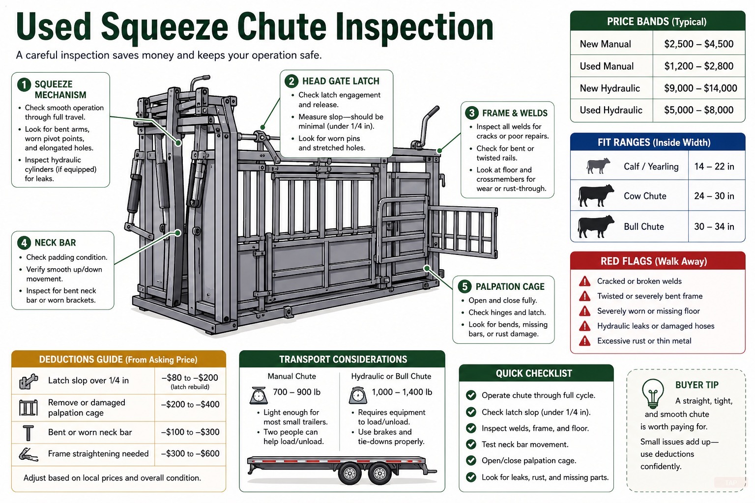 Used Cattle Chutes for Sale: What to Inspect, What to Pay, and Which Brands Hold Value — visual reference
